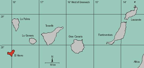 Geografische Lage der Kanaren